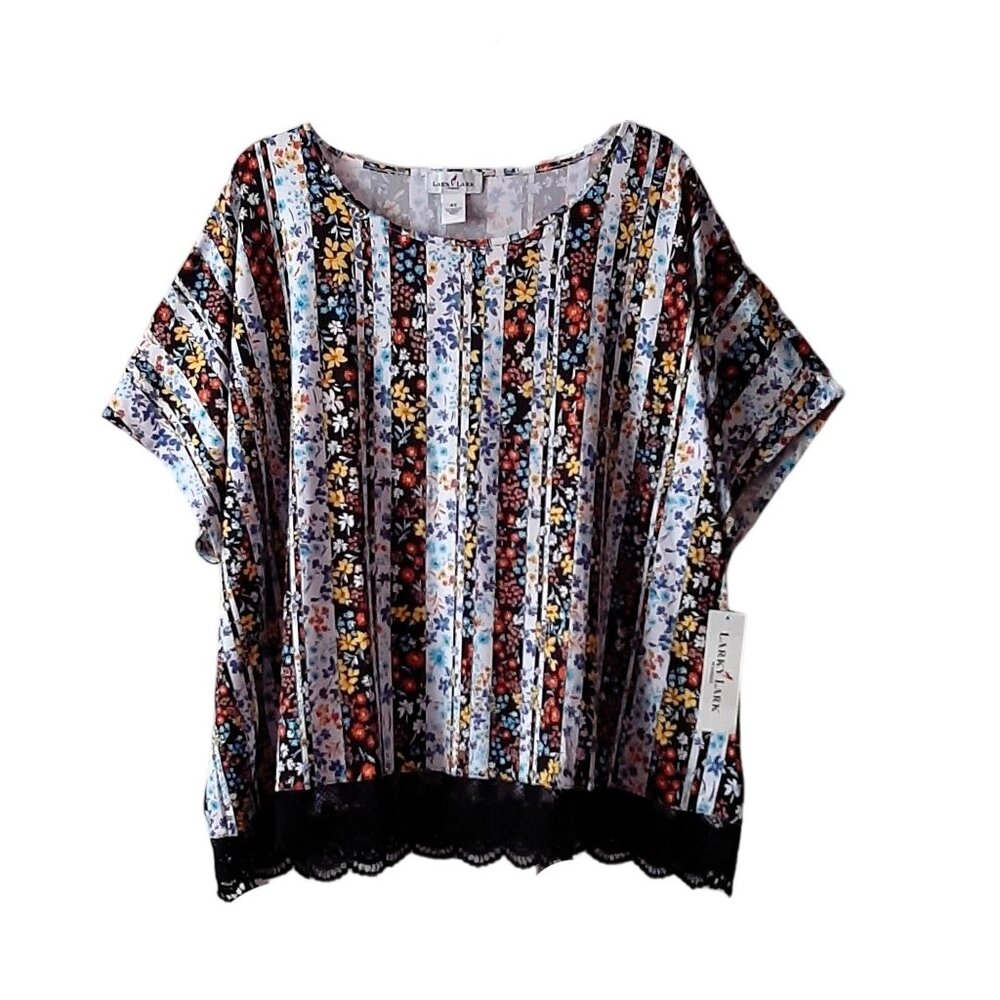 Women Larky Lark Floral Blouse- Size 4XL